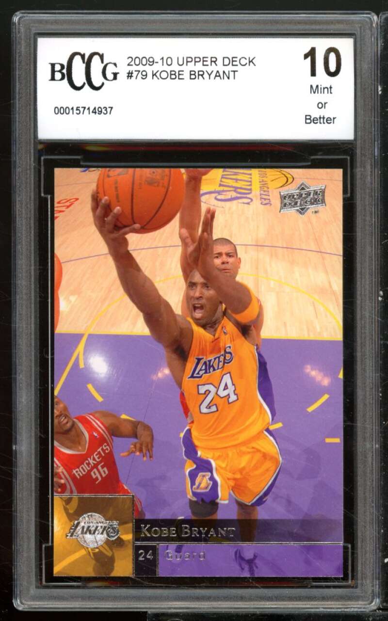 Kobe Bryant Card 2009-10 Upper Deck #79 BGS BCCG 10 Image 1