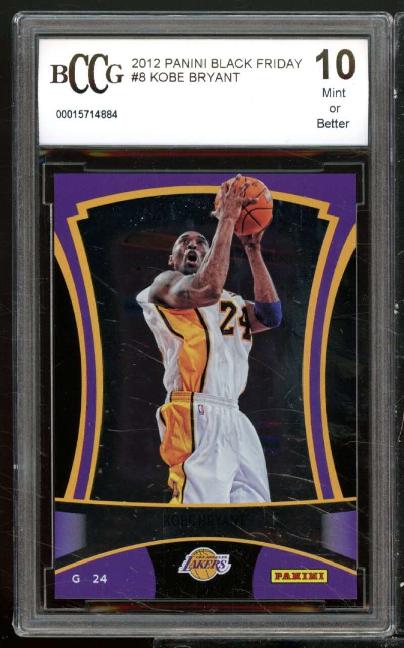 Kobe Bryant Card 2012-13 Panini Black Friday #8 BGS BCCG 10 Image 1