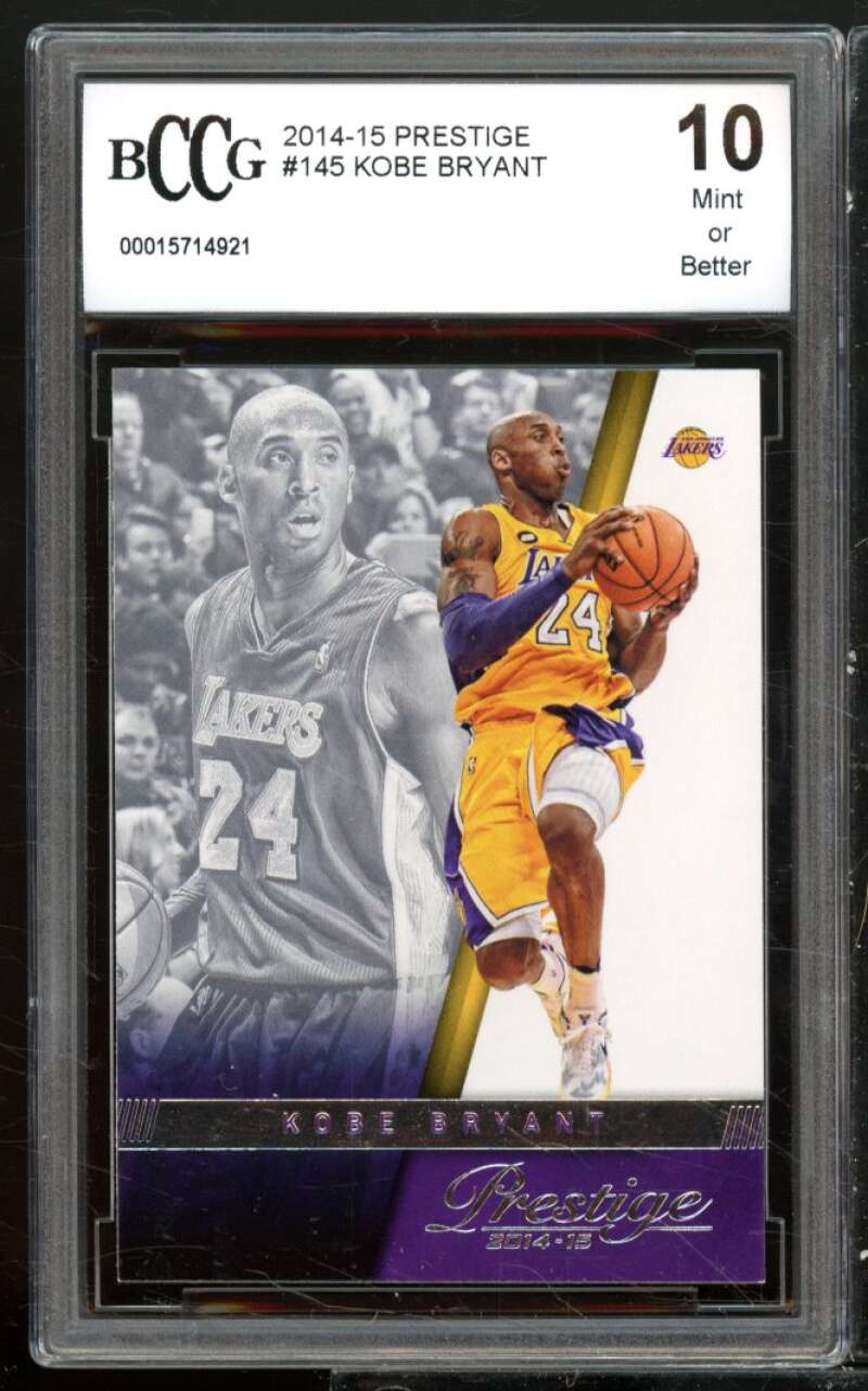 Kobe Bryant Card 2014-15 Prestige #145 BGS BCCG 10 Image 1