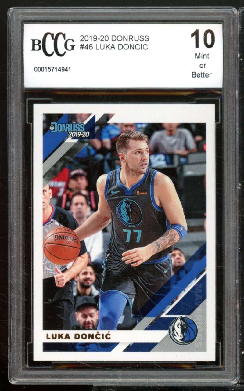 Luka Doncic Card 2019-20 Donruss #46 BGS BCCG 10 Image 1