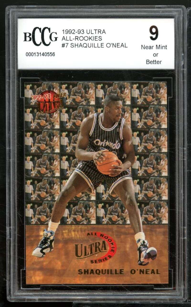 Shaquille O'Neal Rookie Card 1992-93 Ultra All Rookies #7 BGS BCCG 9 Image 1