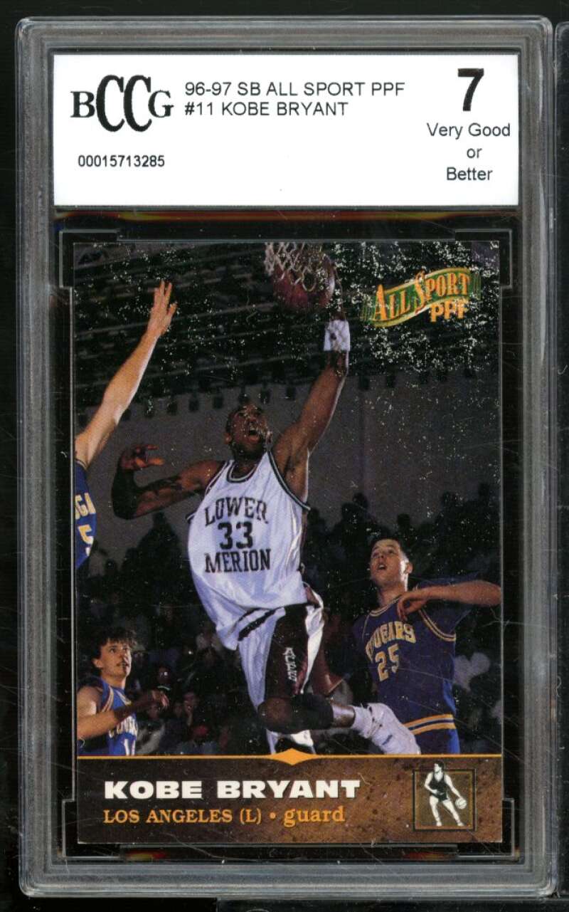 Kobe Bryant Rookie Card 1996-97 SB All Sport PPF #11 BGS BCCG 7 Image 1