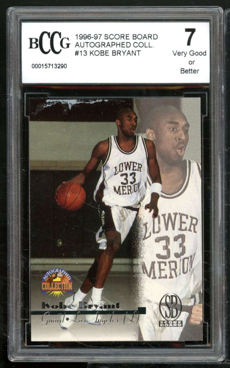 Kobe Bryant Card 1996-97 Score Board Autographed Coll. #13 BGS BCCG 7 Image 1