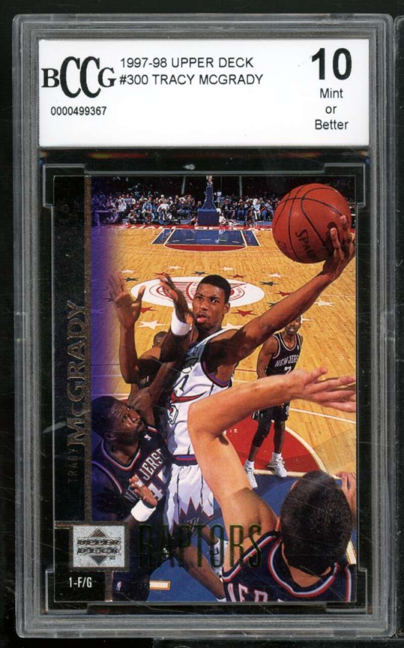 Tracy McGrady Rookie Card 1997-98 Upper Deck #300 BGS BCCG 10 Image 1