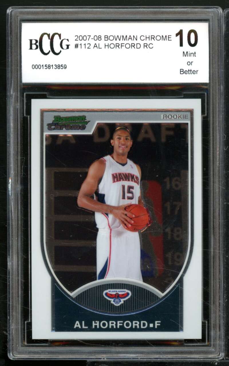 Al Horford Rookie Card 2007-08 Bowman Chrome #112 BGS BCCG 10 Image 1