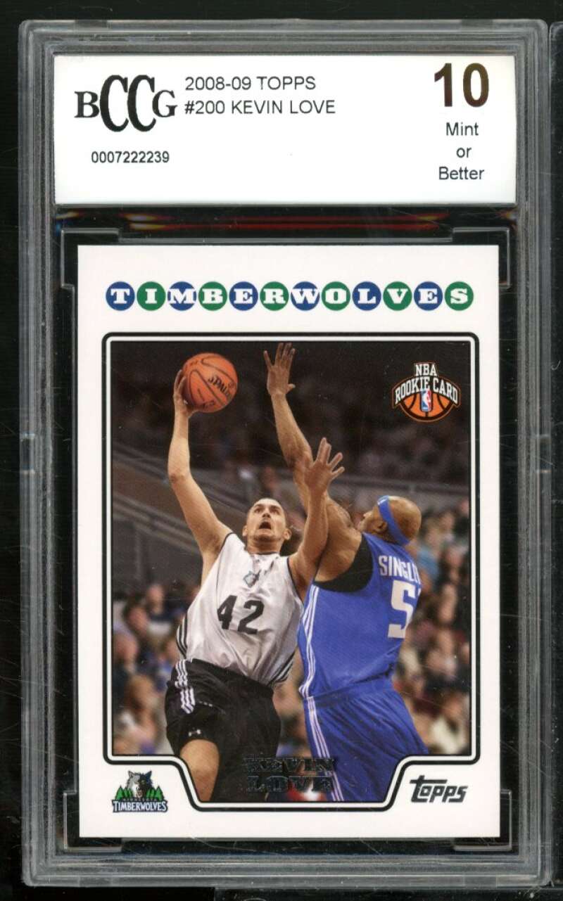 Kevin Love Rookie Card 2008-09 Topps #200 BGS BCCG 10 Image 1