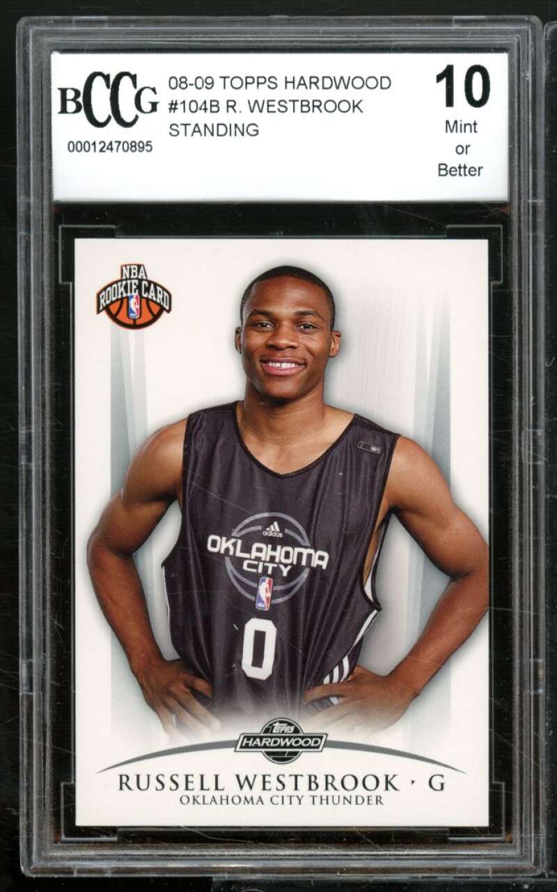 Russell Westbrook Rookie Card 2008-09 Topps Hardwood #104B BGS BCCG 10 Image 1