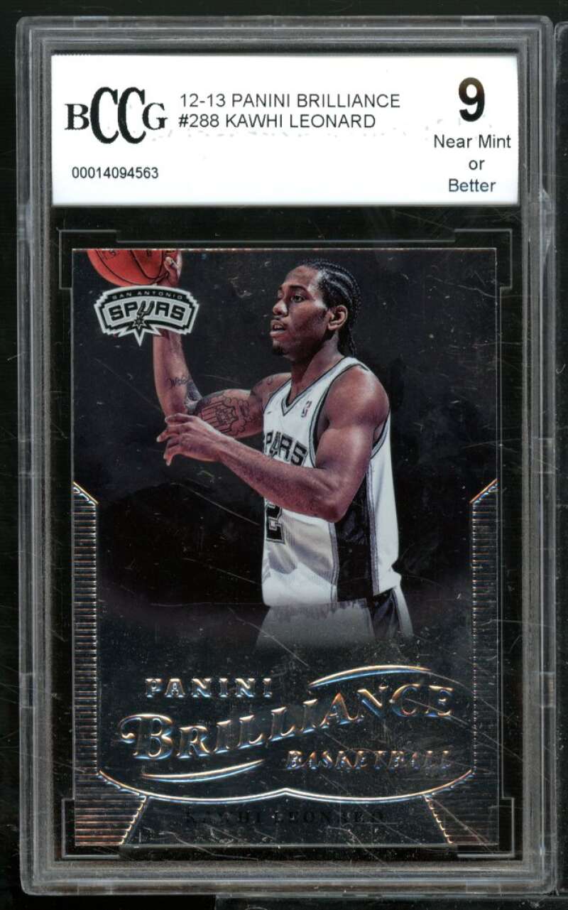 Kawhi Leonard Rookie Card 2012-13 Panini Brilliance #288 BGS BCCG 9 Image 1