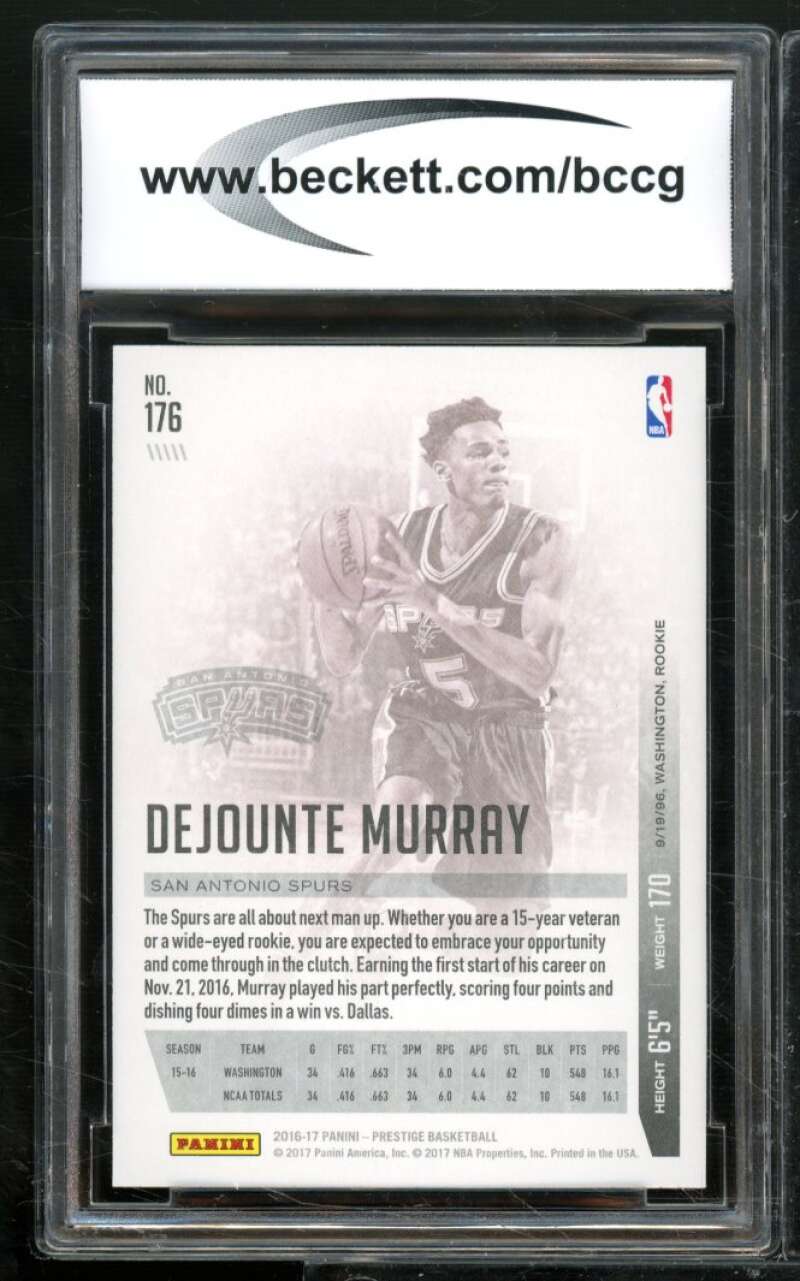 Dejounte Murray Rookie Card 2016-17 Prestige #176 BGS BCCG 9 Image 2