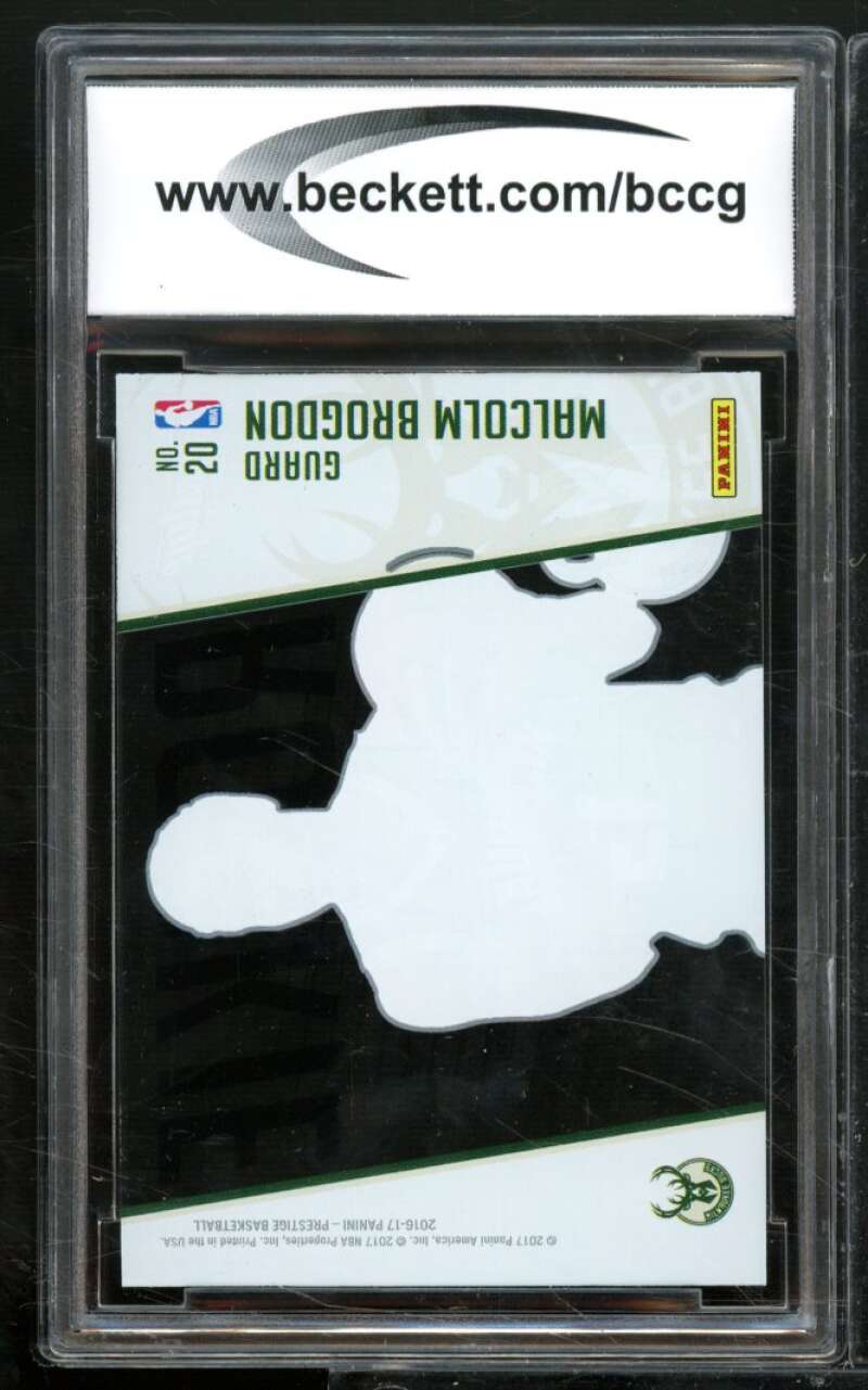 Malcolm Brogdon Rookie Card 2016-17 Prestige Acetate Rookies #20 BGS BCCG 10 Image 2