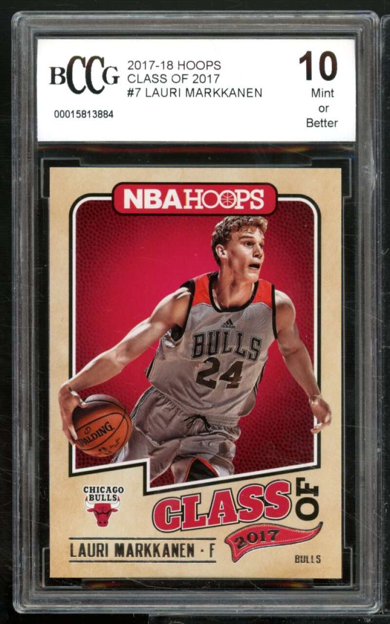 Lauri Markkanen Card 2017-18 Hoops Class Of 2017 #7 BGS BCCG 10 Image 1