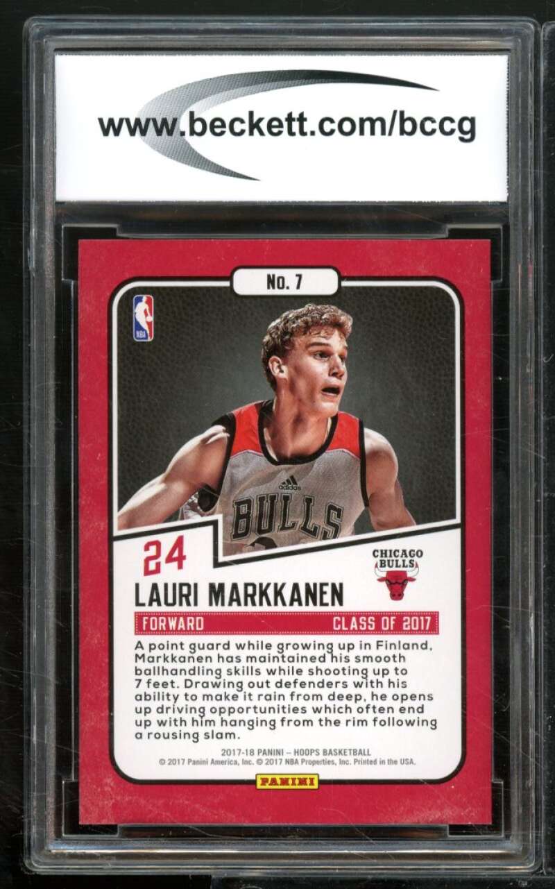 Lauri Markkanen Card 2017-18 Hoops Class Of 2017 #7 BGS BCCG 10 Image 2