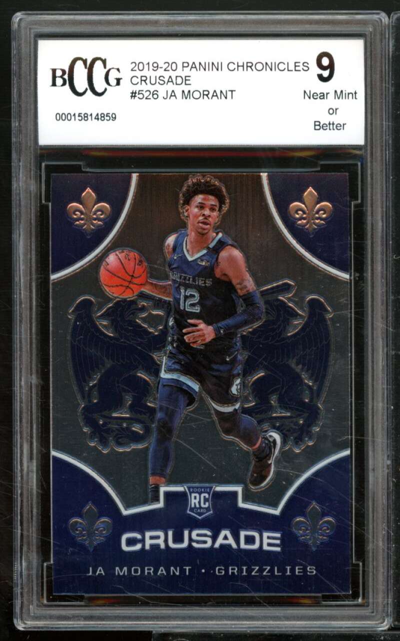 Ja Morant Rookie Card 2019-20 Panini Chronicles Crusade #526 BGS BCCG 9 Image 1