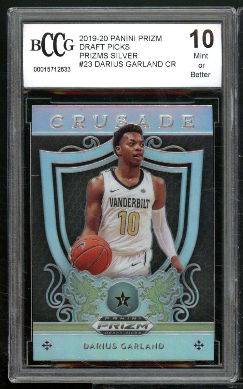 Darius Garland Rookie 2019-20 Panini Prizm DP Prizms Silver #23 BGS BCCG 10 Image 1