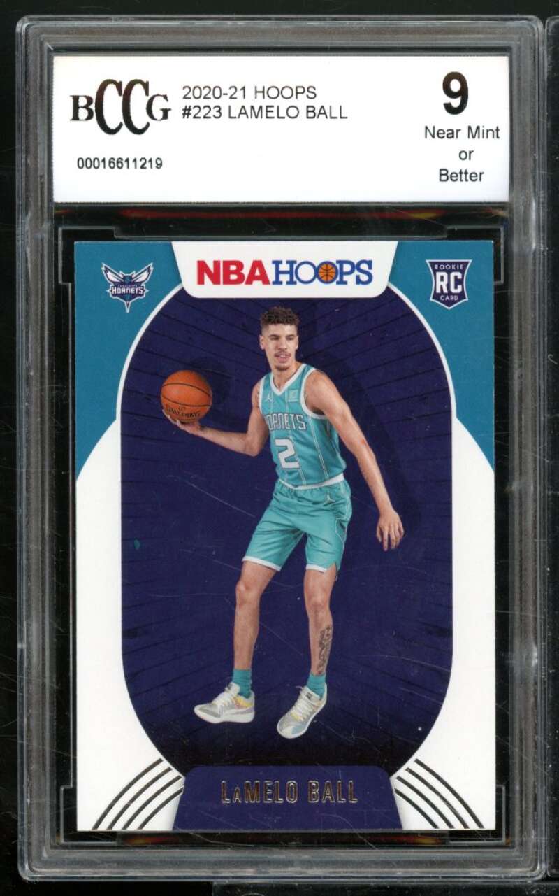 LaMelo Ball Rookie Card 2020-21 Hoops #223 BGS BCCG 9 Image 1