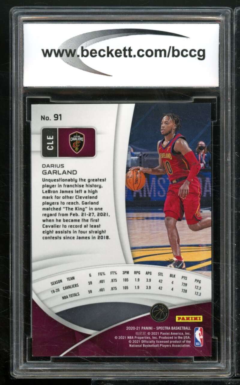 Darius Garland Card 2020-21 Panini Spectra #91 BGS BCCG 9 Image 2