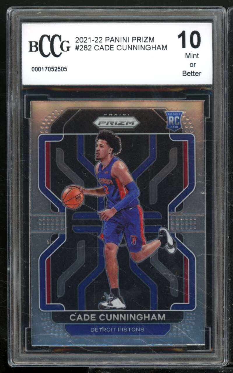 Cade Cunningham Card 2021-22 Panini Prizm #282 PSA 10 Image 1