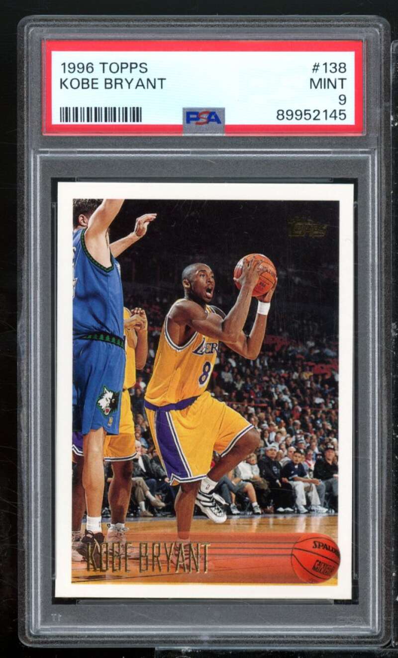 Kobe Bryant Rookie Card 1996-97 Topps #138 PSA 9 Image 1