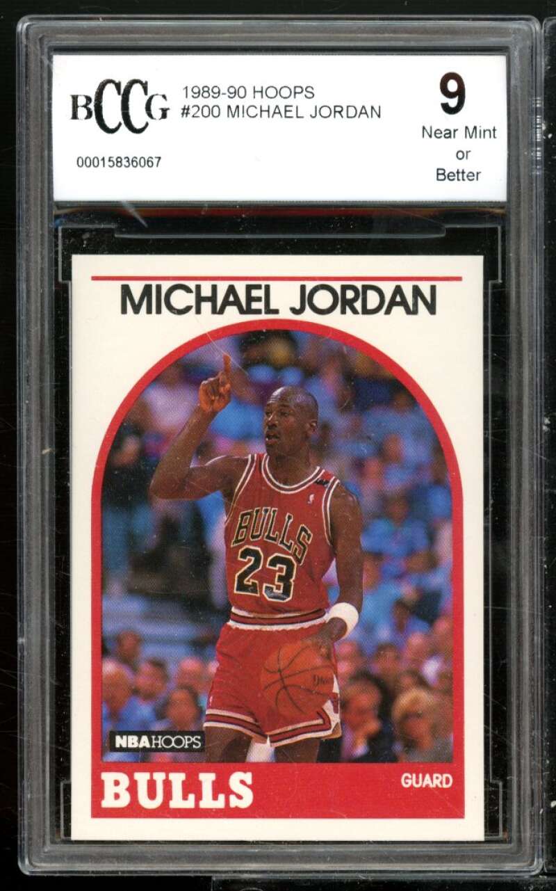 Michael Jordan Card 1989-90 Hoops #200 BGS BCCG 9 Image 1