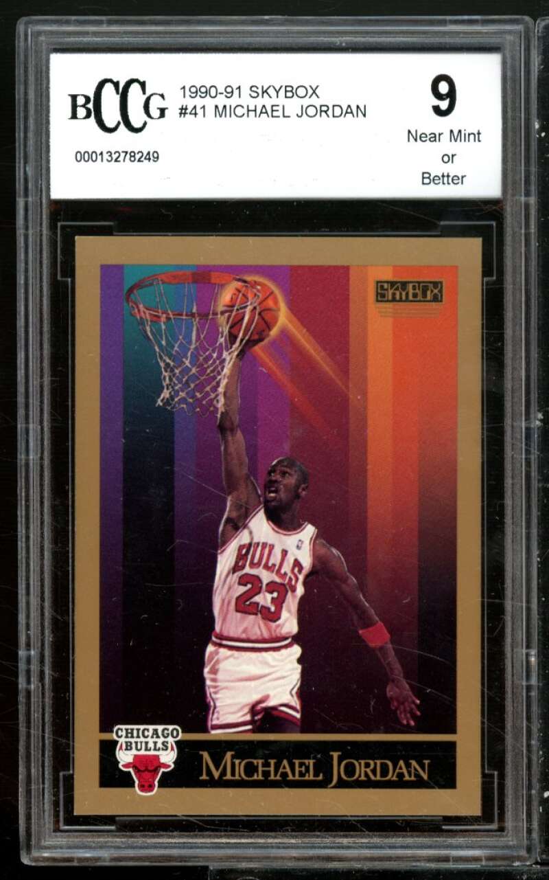 Michael Jordan Card 1990-91 SkyBox #41 BGS BCCG 9 Image 1