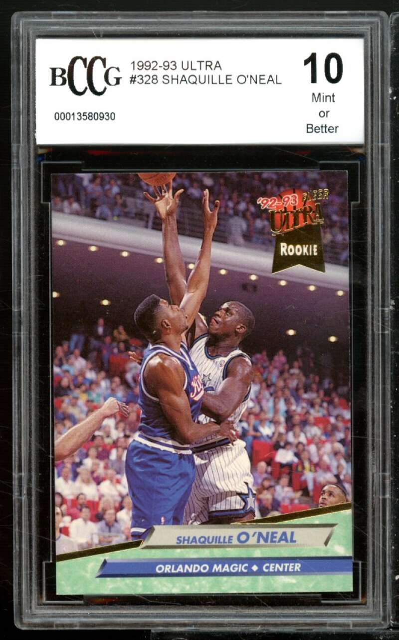 Shaquille O'Neal Rookie Card 1992-93 Ultra #328 BGS BCCG 10 Image 1