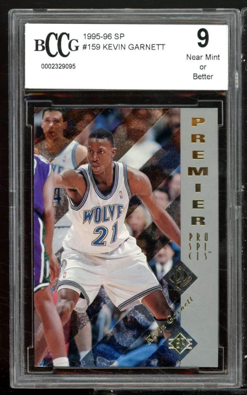 Kevin Garnett Rookie Card 1995-96 SP #159 BGS BCCG 9 Image 1