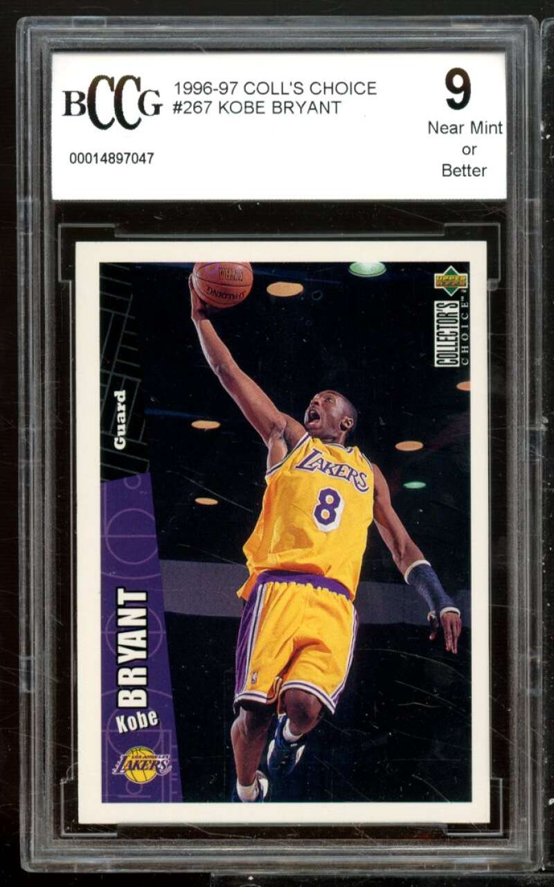 Kobe Bryant Rookie Card 1996-97 Coll's Choice #267 BGS BCCG 9 Image 1