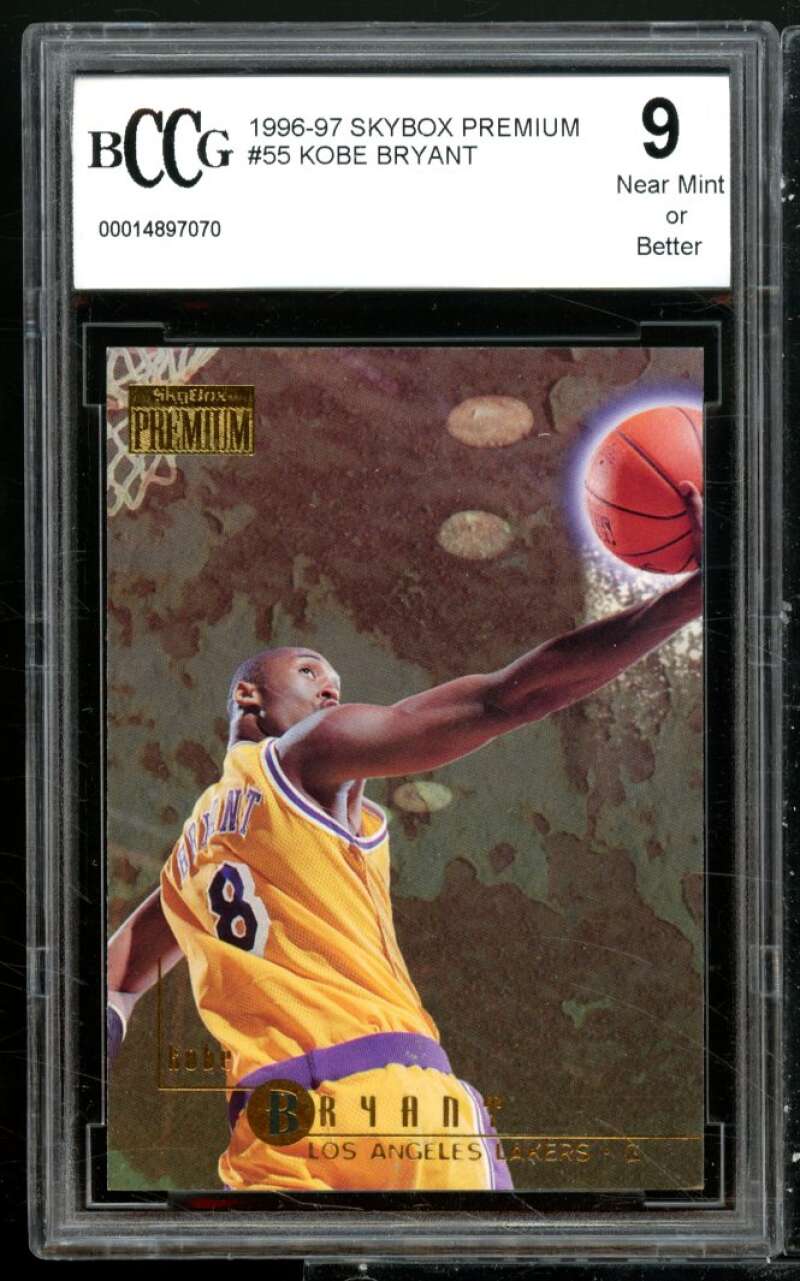 Kobe Bryant Rookie Card 1996-97 SkyBox Premium #55 BGS BCCG 9 Image 1