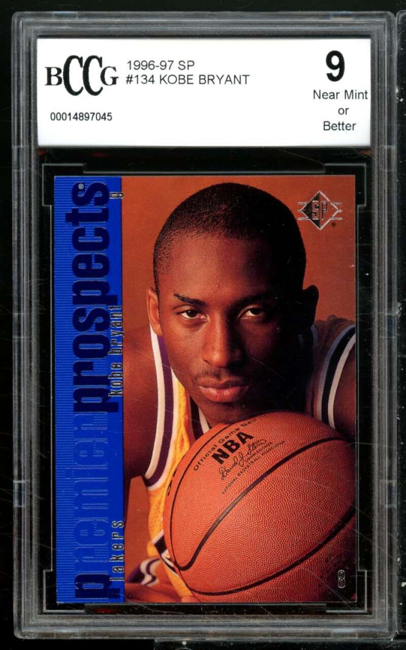 Kobe Bryant Rookie Card 1996-97 SP #134 BGS BCCG 9 Image 1