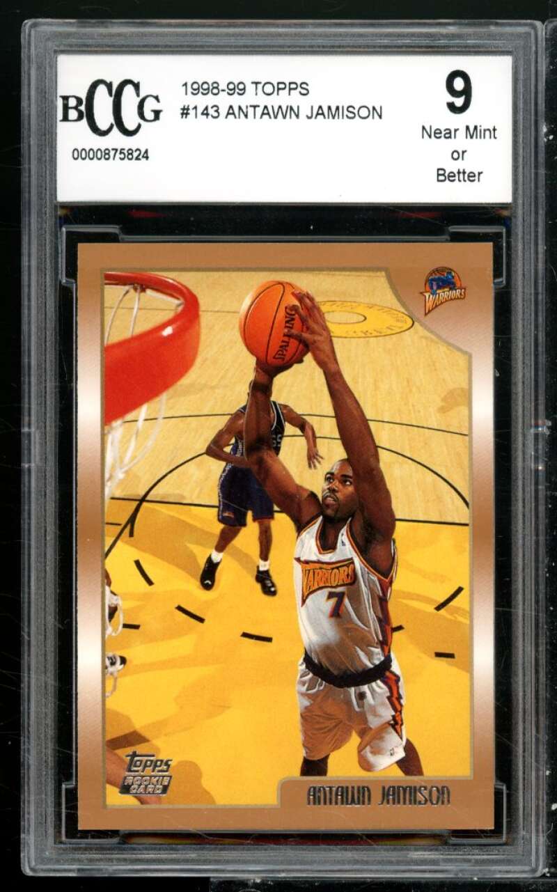 Antawn Jamison Rookie Card 1998-99 Topps #143 BGS BCCG 9 Image 1