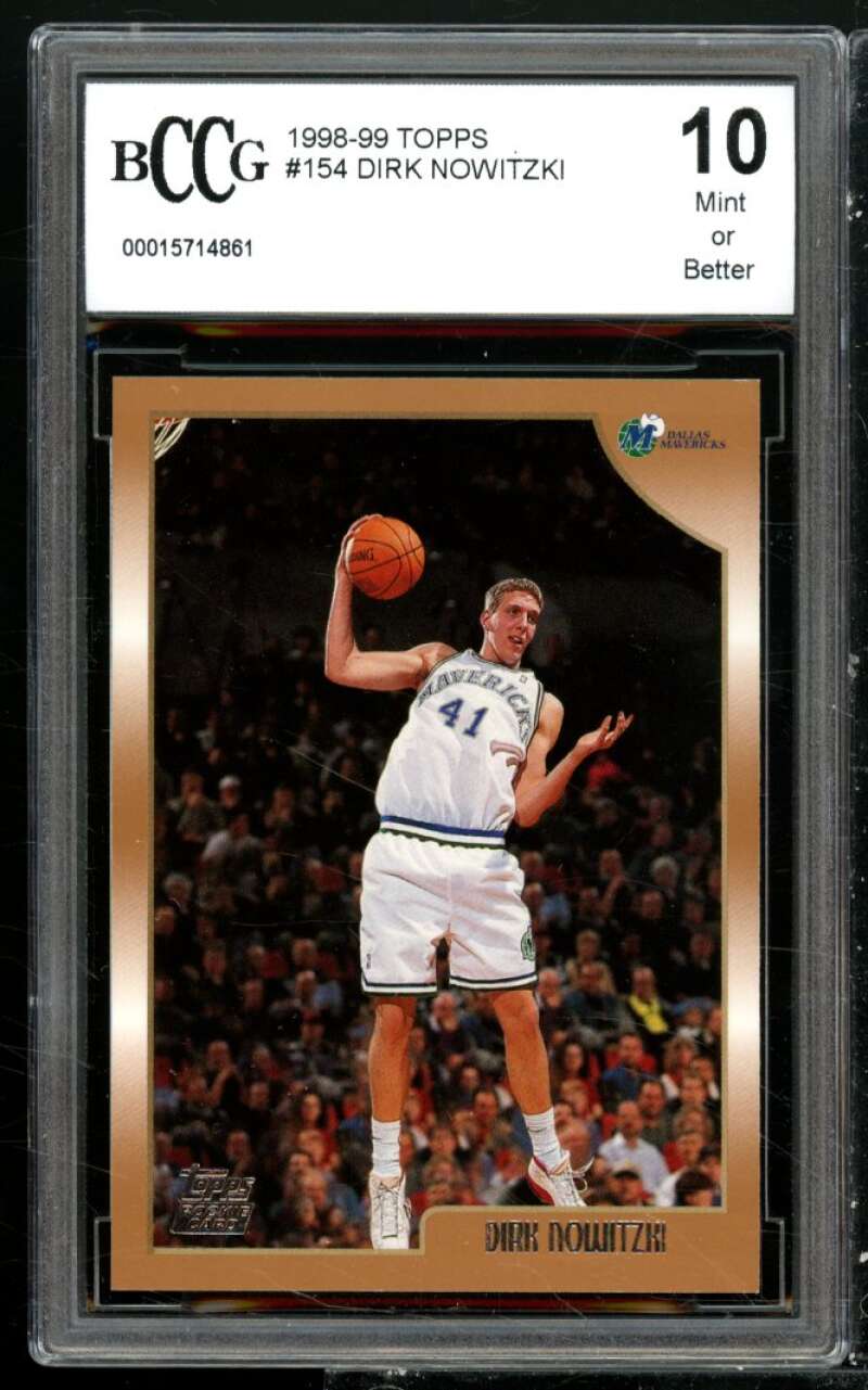 Dirk Nowitzki Rookie Card 1998-99 Topps #154 BGS BCCG 10 Image 1