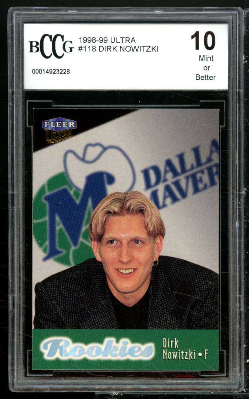 Dirk Nowitzki Rookie Card 1998-99 Ultra #118 BGS BCCG 10 Image 1