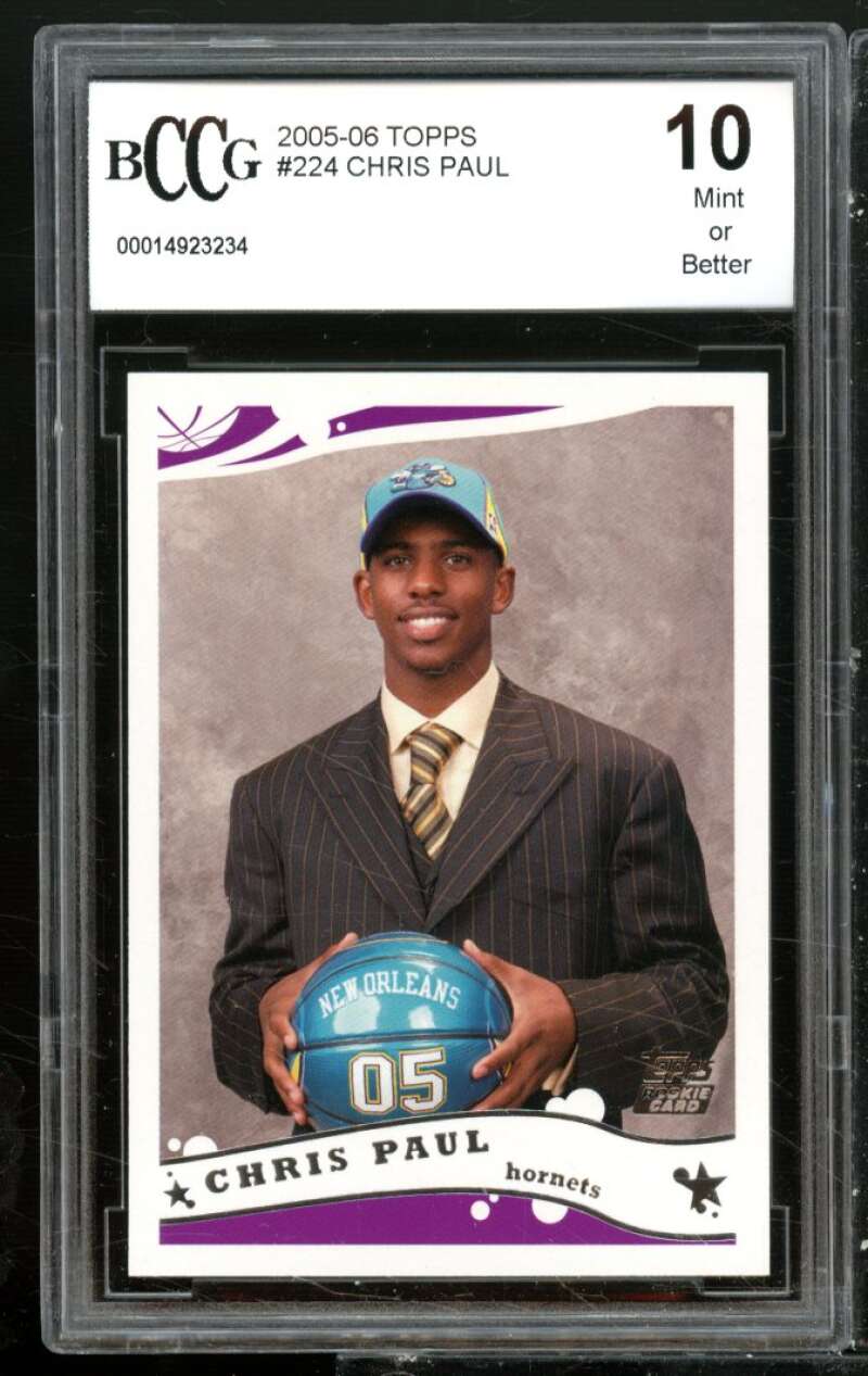 Chris Paul Rookie Card 2005-06 Topps #224 BGS BCCG 10 Image 1