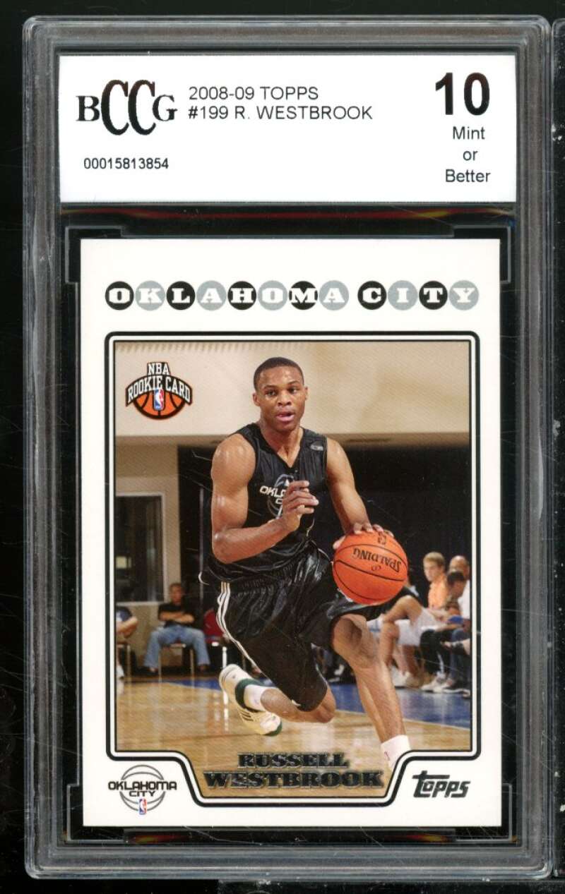 Russell Westbrook Rookie Card 2008-09 Topps #199 BGS BCCG 10 Image 1