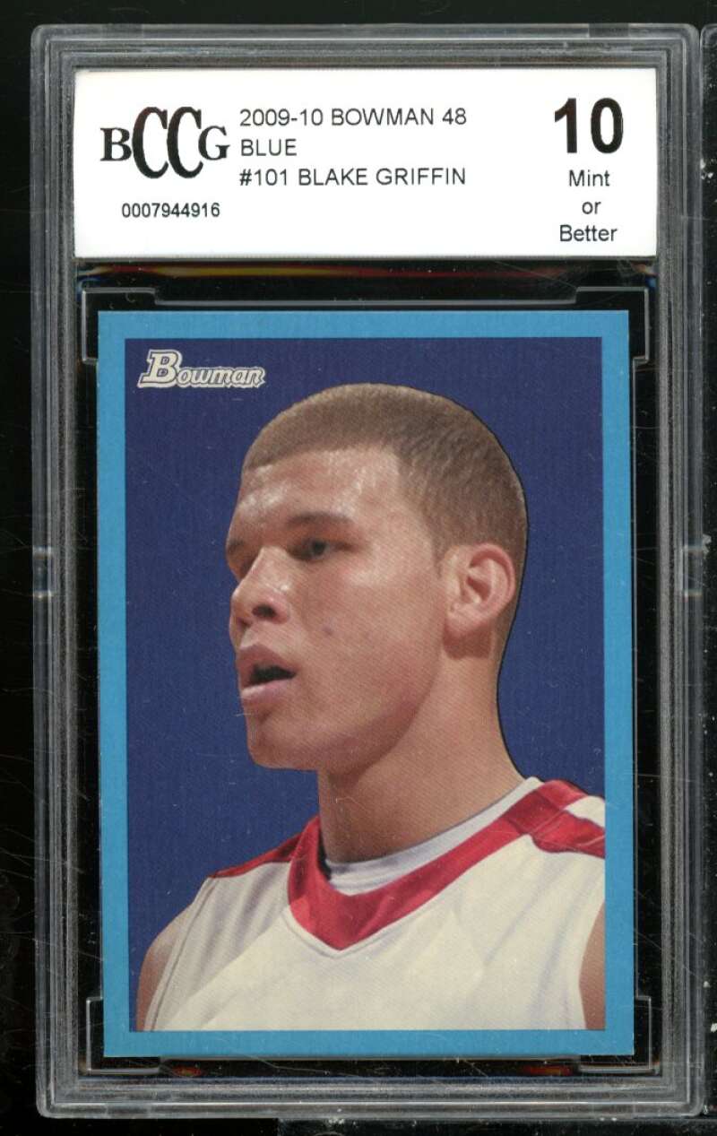 Blake Griffin Rookie Card 2009-10 Bowman 48 Blue #101 BGS BCCG 10 Image 1