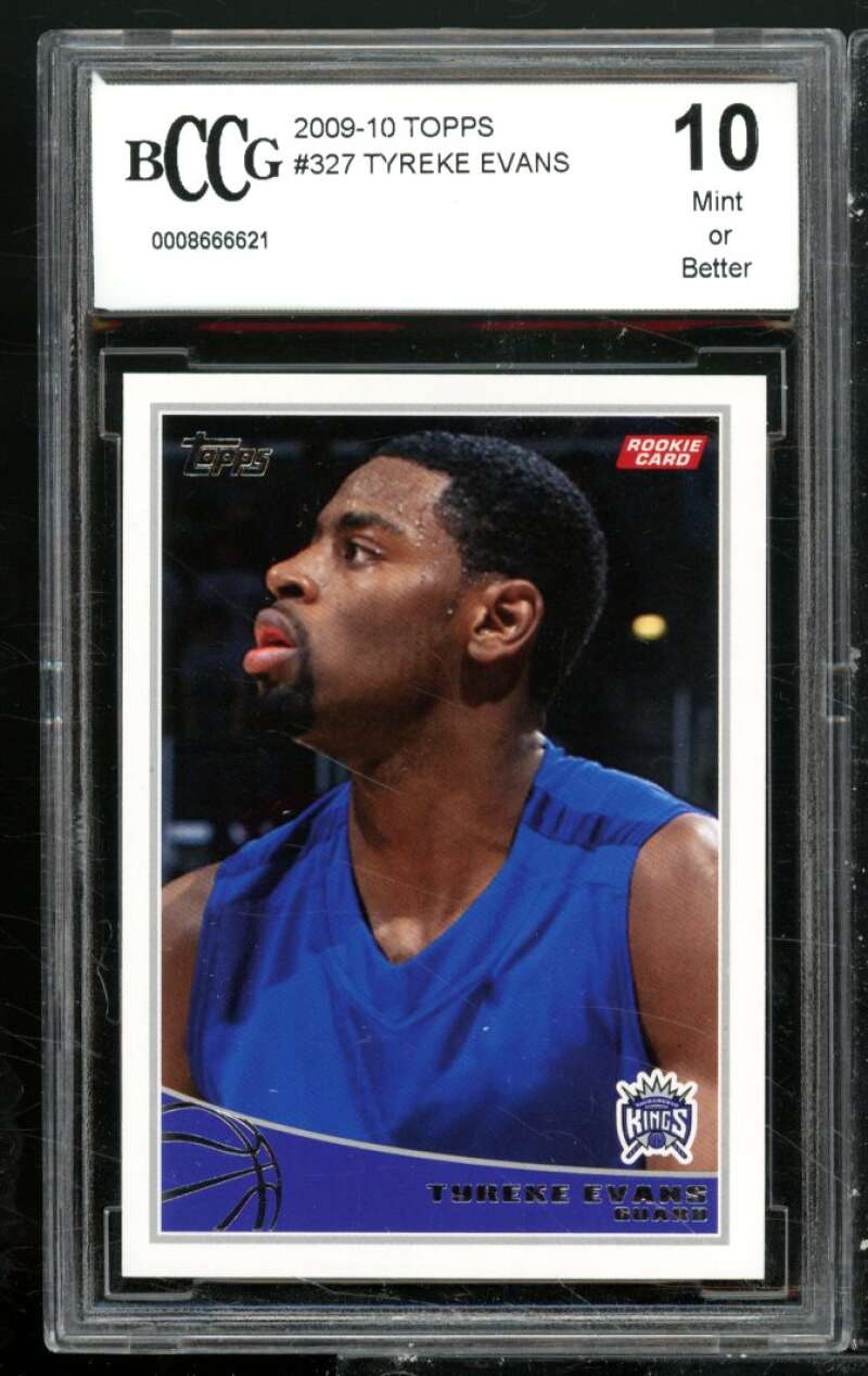 Tyreke Evans Rookie Card 2009-10 Topps #327 BGS BCCG 10 Image 1