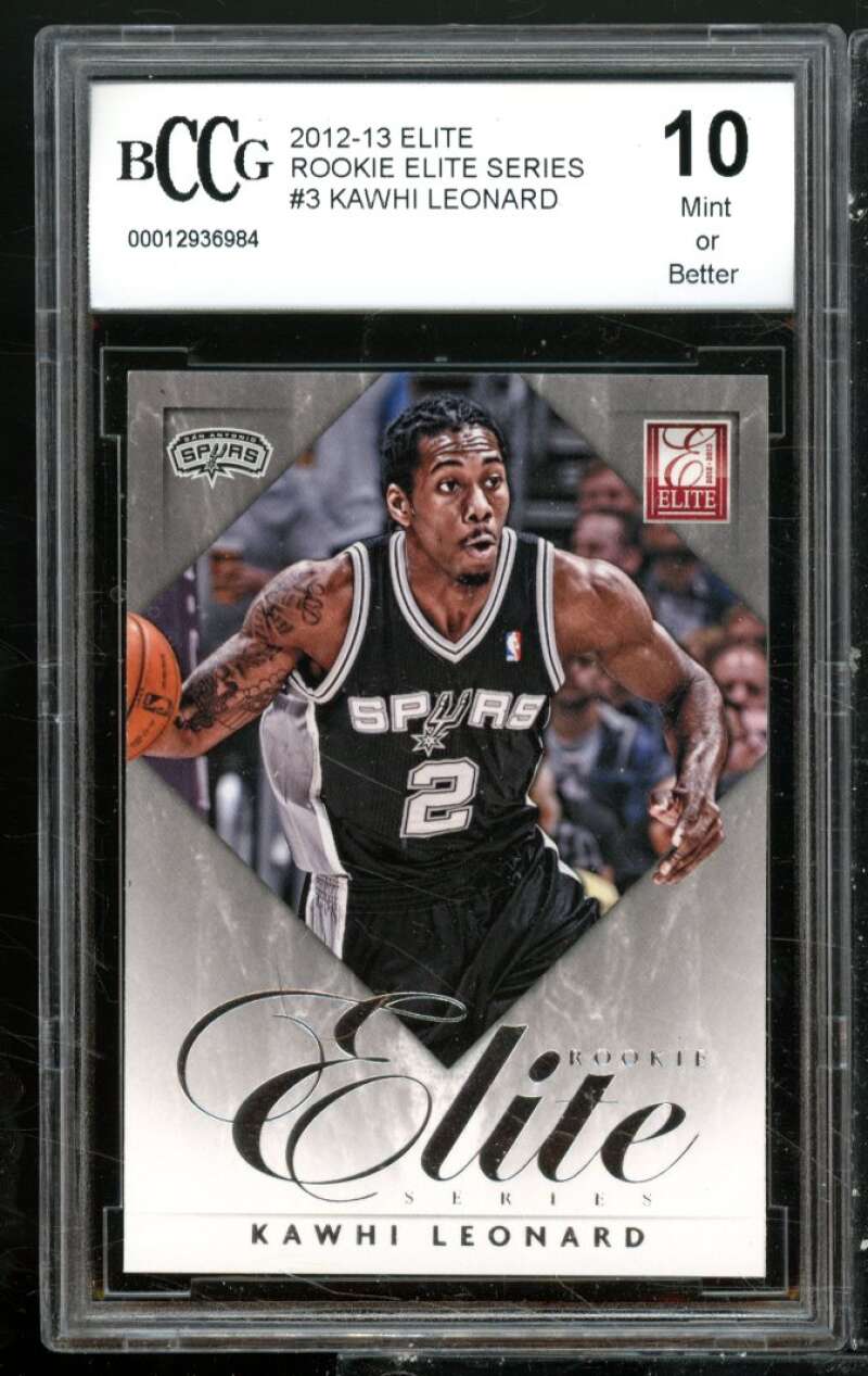 Kawhi Leonard Rookie Card 2012-13 Elite Rookie Elite Series #3 BGS BCCG 10 Image 1