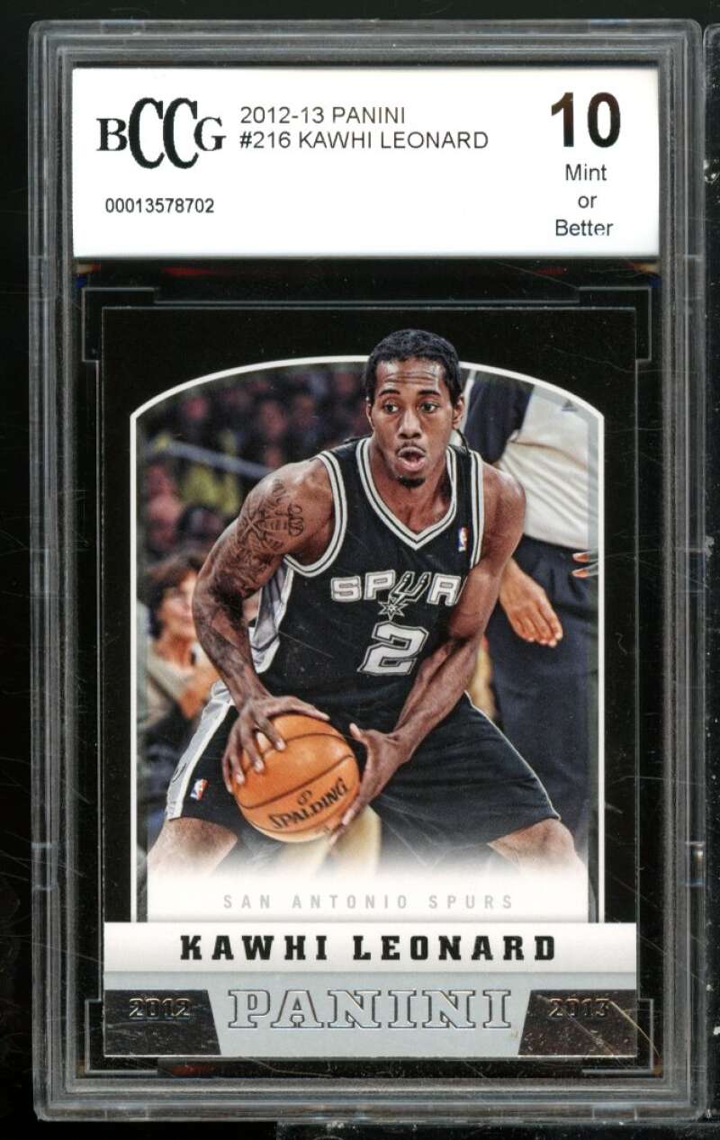 Kawhi Leonard Rookie Card 2012-13 Panini #216 BGS BCCG 10 Image 1