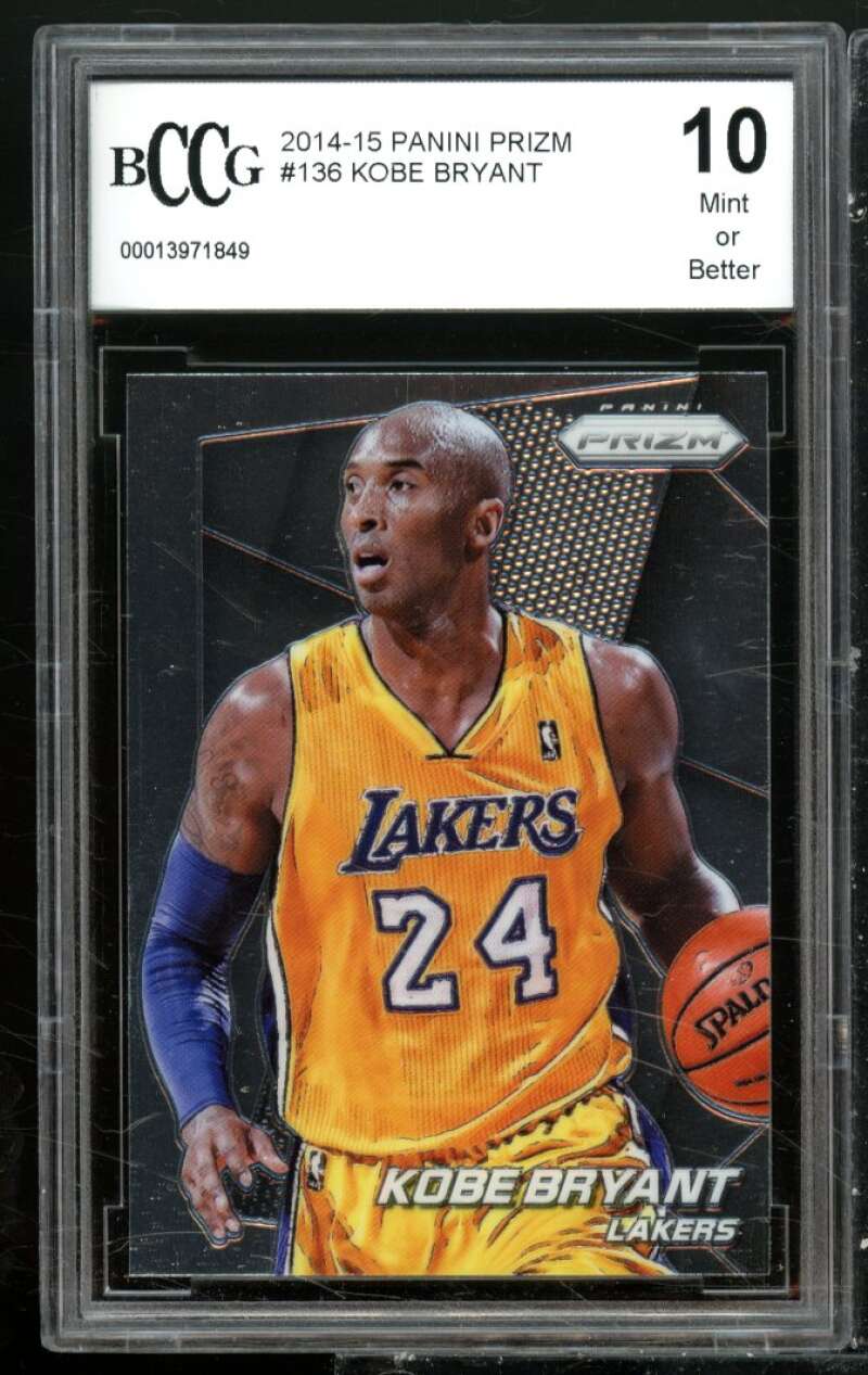 Kobe Bryant Card 2014-15 Panini Prizm #136 BGS BCCG 10 Image 1