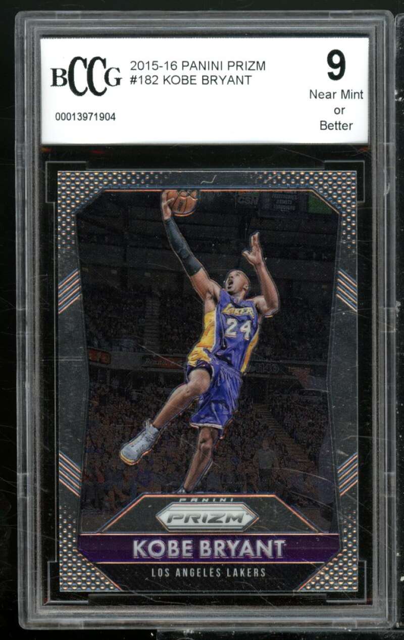 Kobe Bryant Card 2015-16 Panini Prizm #182 BGS BCCG 9 Image 1