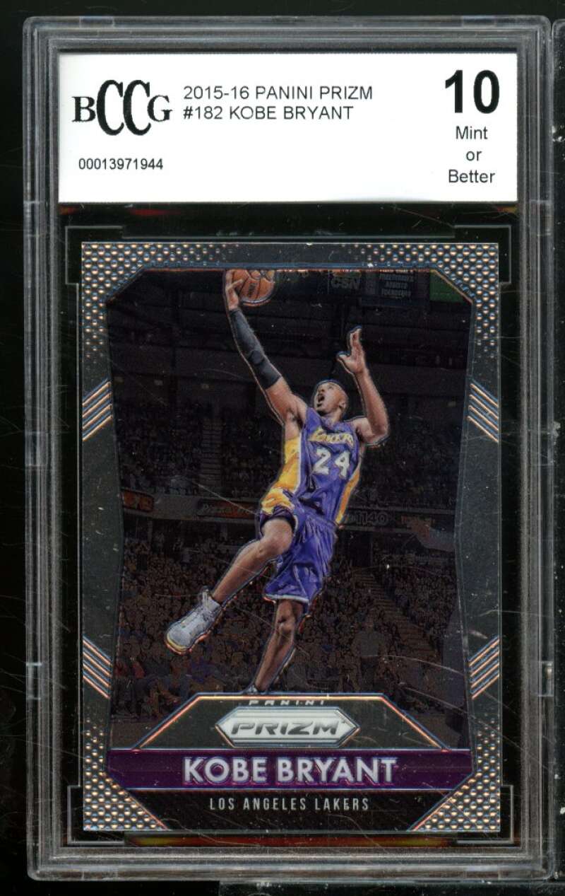 Kobe Bryant Card 2015-16 Panini Prizm #182 BGS BCCG 10 Image 1