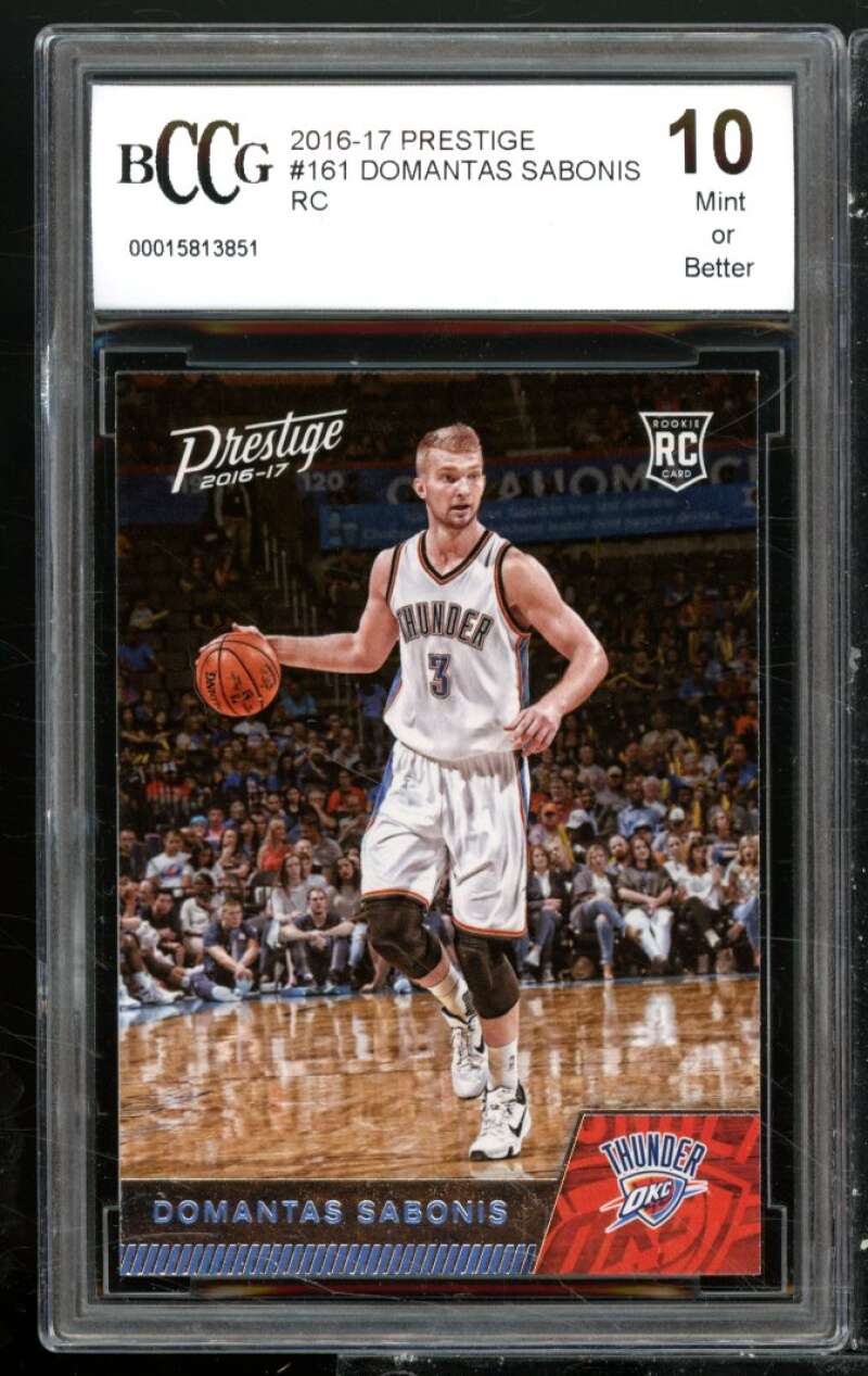 Domantas Sabonis Rookie Card 2016-17 Prestige #161 BGS BCCG 10 Image 1