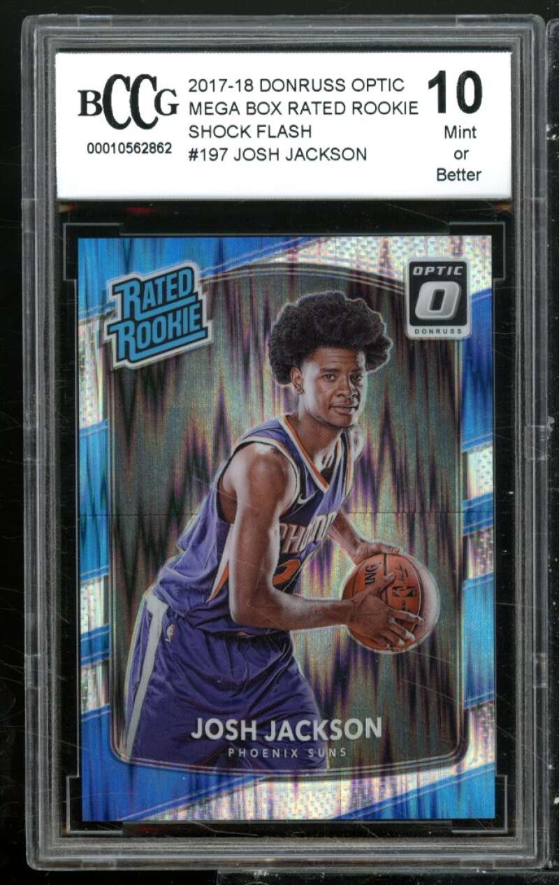 Josh jackson Rookie 2017-18 Donruss Optic MB RR Shock Flash #197 BGS BCCG 10 Image 1