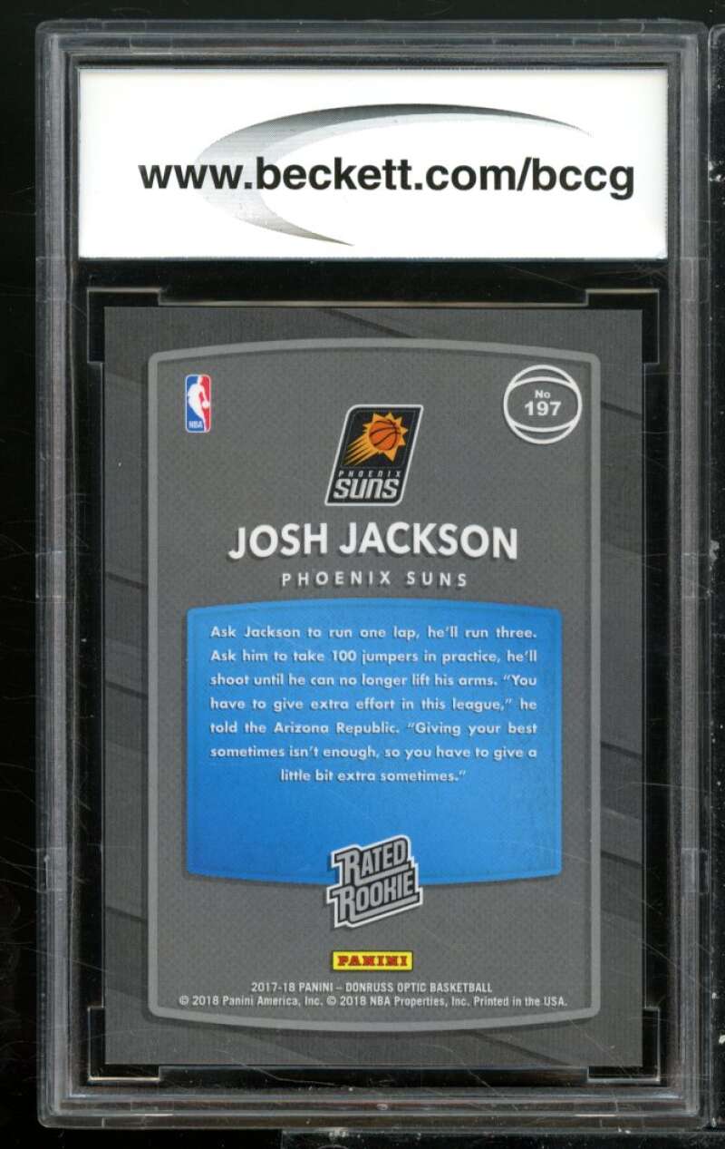 Josh jackson Rookie 2017-18 Donruss Optic MB RR Shock Flash #197 BGS BCCG 10 Image 2