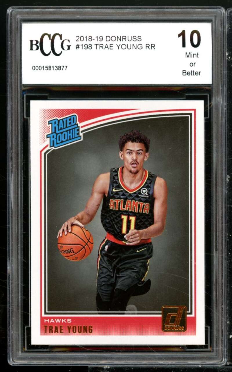 Trae Young Rookie Card 2018-19 Donruss #198 BGS BCCG 10 Image 1