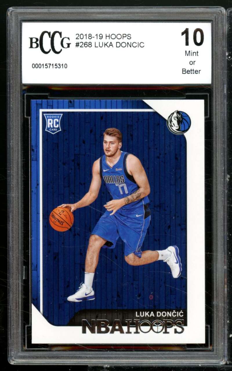 Luka Doncic Rookie Card 2018-19 Hoops #268 BGS BCCG 10 Image 1