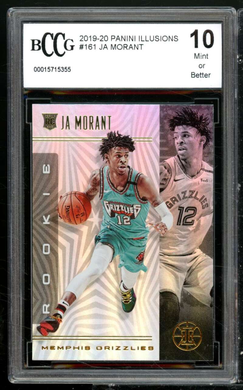 Ja Morant Rookie Card 2019-20 Panini Illusions #161 BGS BCCG 10 Image 1