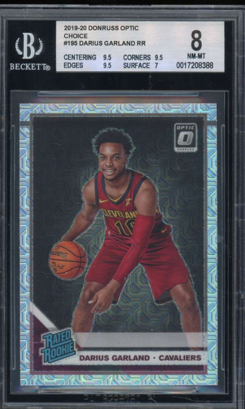 Darius Garland Rookie Card 2019-20 Donruss Optic Choice #195 BGS 8 Image 1