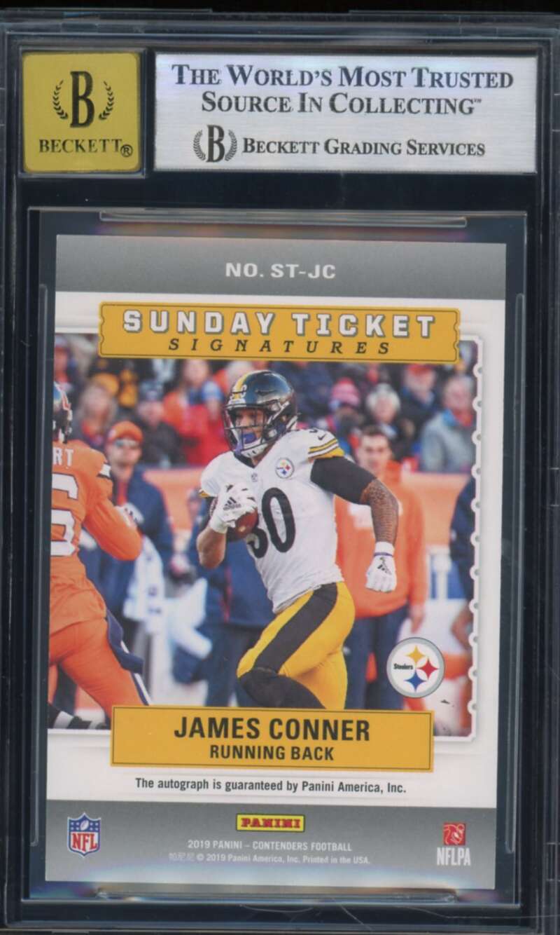 James Conner 2019 Contenders Sunday Ticket Sig Platinum (#d 1/1) #18 BGS 8.5 Image 2