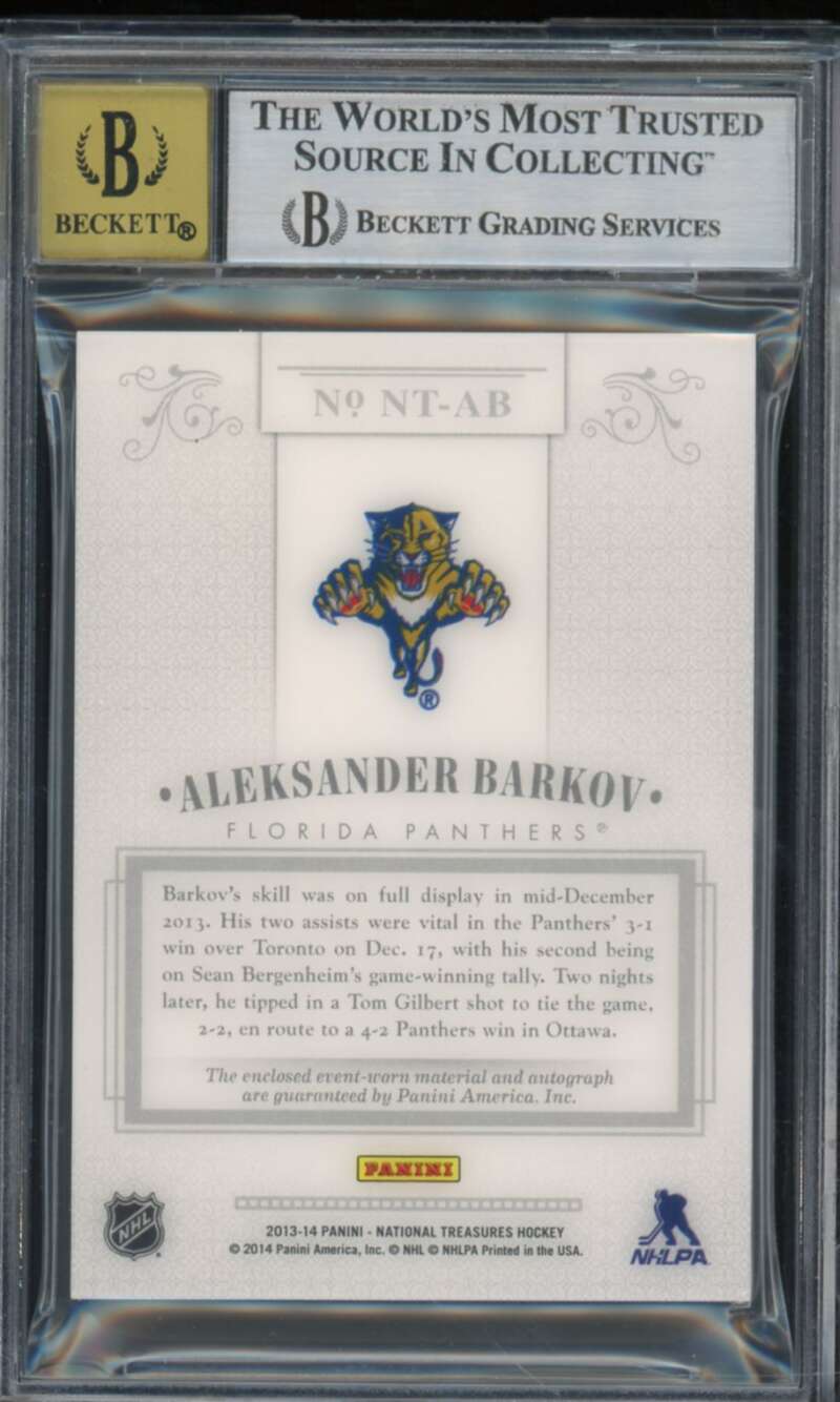 Aleksander Barkov Rookie 2013-14 NT Newfound Treasures Auto (6/10) #Ntab BGS 9 Image 2